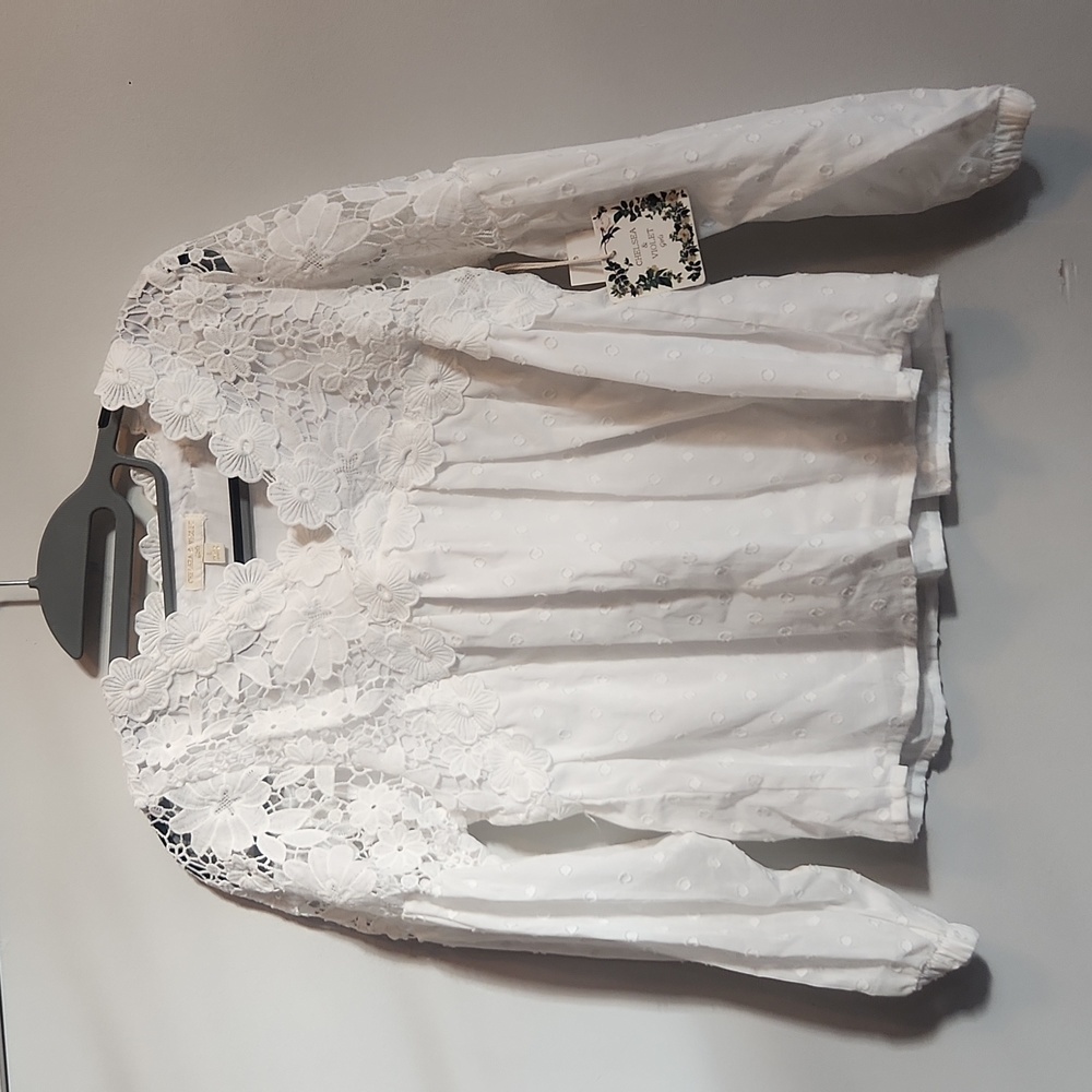 White lace blouse girls large